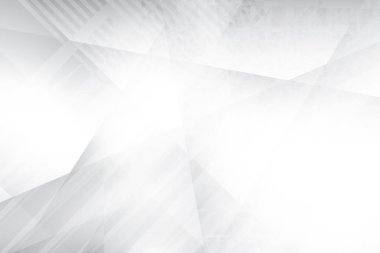 Soyut beyaz ve gri renkli, geometrik şekilli modern tasarım arka planı. Vektör illüstrasyonu.