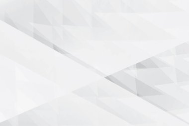Soyut beyaz ve gri renkli, geometrik şekilli modern tasarım arka planı. Vektör illüstrasyonu.