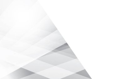Soyut beyaz ve gri renkli, geometrik şekilli modern tasarım arka planı. Vektör illüstrasyonu.