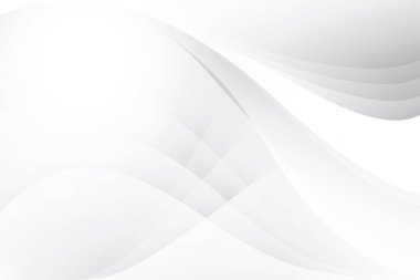 Soyut beyaz ve gri renkli, geometrik şekilli modern tasarım arka planı. Vektör illüstrasyonu.