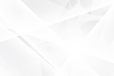Soyut beyaz ve gri renkli, geometrik şekilli modern tasarım arka planı. Vektör illüstrasyonu.