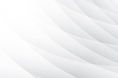 Soyut beyaz ve gri renkli, geometrik şekilli modern tasarım arka planı. Vektör illüstrasyonu.