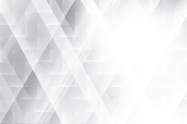 Soyut beyaz ve gri renkli, geometrik şekilli modern tasarım arka planı. Vektör illüstrasyonu.