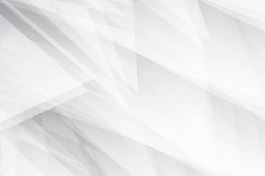 Soyut beyaz ve gri renkli, geometrik şekilli modern tasarım arka planı. Vektör illüstrasyonu.