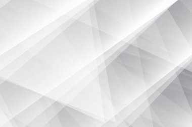 Soyut beyaz ve gri renkli, geometrik şekilli modern tasarım arka planı. Vektör illüstrasyonu.