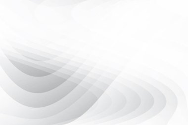 Soyut beyaz ve gri renkli, geometrik şekilli modern tasarım arka planı. Vektör illüstrasyonu.