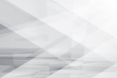 Soyut beyaz ve gri renkli, geometrik şekilli modern tasarım arka planı. Vektör illüstrasyonu.