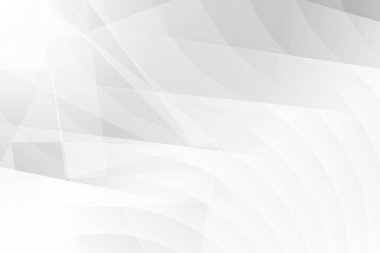 Soyut beyaz ve gri renkli, geometrik şekilli modern tasarım arka planı. Vektör illüstrasyonu.