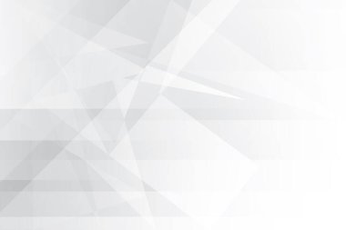 Soyut beyaz ve gri renkli, geometrik şekilli modern tasarım arka planı. Vektör illüstrasyonu.