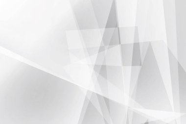 Soyut beyaz ve gri renkli, geometrik şekilli modern tasarım arka planı. Vektör illüstrasyonu.