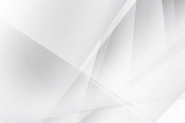 Soyut beyaz ve gri renkli, geometrik şekilli modern tasarım arka planı. Vektör illüstrasyonu.