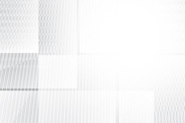 Soyut beyaz ve gri renkli, geometrik şekilli modern tasarım arka planı. Vektör illüstrasyonu.