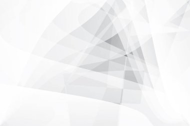 Soyut beyaz ve gri renkli, geometrik şekilli modern tasarım arka planı. Vektör illüstrasyonu.