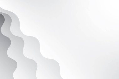 Soyut beyaz ve gri renkli, geometrik şekilli modern tasarım arka planı. Vektör illüstrasyonu.