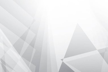 Soyut beyaz ve gri renkli, geometrik şekilli modern tasarım arka planı. Vektör illüstrasyonu.