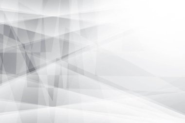 Soyut beyaz ve gri renkli, geometrik şekilli modern tasarım arka planı. Vektör illüstrasyonu.