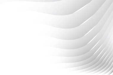 Soyut beyaz ve gri renkli, geometrik şekilli modern tasarım arka planı. Vektör illüstrasyonu.