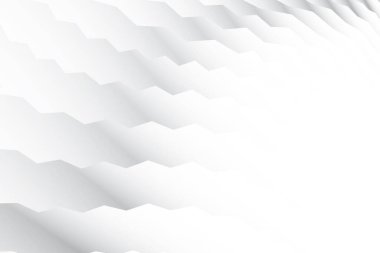 Soyut beyaz ve gri renkli, geometrik şekilli modern tasarım arka planı. Vektör illüstrasyonu.