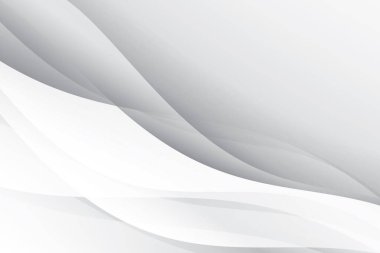 Soyut beyaz ve gri renkli, geometrik şekilli modern tasarım arka planı. Vektör illüstrasyonu.