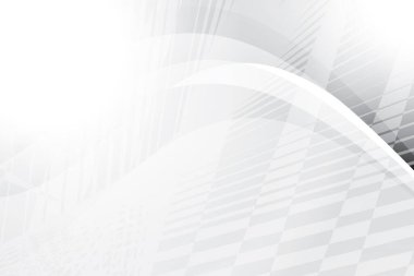 Soyut beyaz ve gri renkli, geometrik şekilli modern tasarım arka planı. Vektör illüstrasyonu.