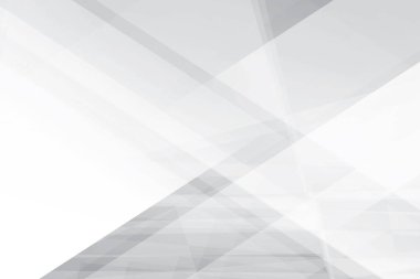 Soyut beyaz ve gri renkli, geometrik şekilli modern tasarım arka planı. Vektör illüstrasyonu.