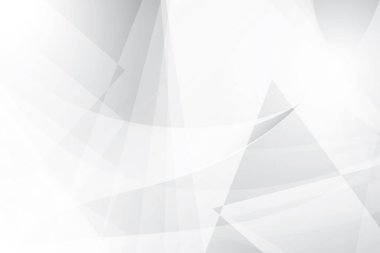 Soyut beyaz ve gri renkli, geometrik şekilli modern tasarım arka planı. Vektör illüstrasyonu.