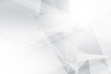 Soyut beyaz ve gri renkli, geometrik şekilli modern tasarım arka planı. Vektör illüstrasyonu.