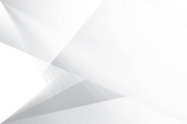 Soyut beyaz ve gri renkli, geometrik şekilli modern tasarım arka planı. Vektör illüstrasyonu.