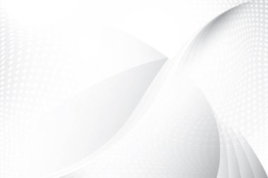 Soyut beyaz ve gri renkli, geometrik şekilli modern tasarım arka planı. Vektör illüstrasyonu.