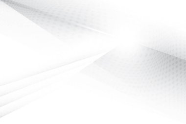 Soyut beyaz ve gri renkli, geometrik şekilli modern tasarım arka planı. Vektör illüstrasyonu.