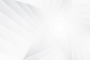 Soyut beyaz ve gri renkli, geometrik şekilli modern tasarım arka planı. Vektör illüstrasyonu.