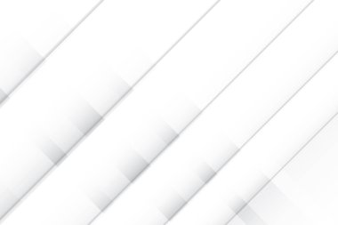 Soyut beyaz ve gri renkli, geometrik şekilli modern tasarım arka planı. Vektör illüstrasyonu.