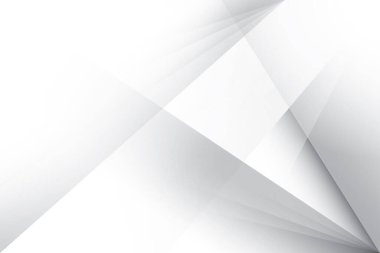 Soyut beyaz ve gri renkli, geometrik şekilli modern tasarım arka planı. Vektör illüstrasyonu.