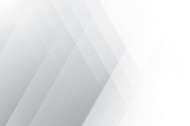 Soyut beyaz ve gri renkli, geometrik şekilli modern tasarım arka planı. Vektör illüstrasyonu.