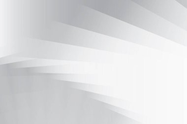 Soyut beyaz ve gri renkli, geometrik şekilli modern tasarım arka planı. Vektör illüstrasyonu.