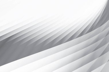 Soyut beyaz ve gri renkli, geometrik şekilli modern tasarım arka planı. Vektör illüstrasyonu.