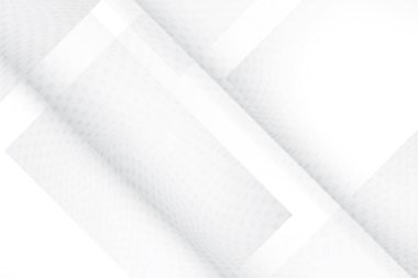 Soyut beyaz ve gri renkli, geometrik şekilli modern tasarım arka planı. Vektör illüstrasyonu.