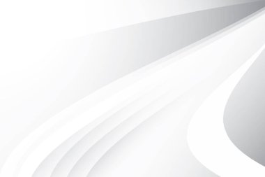 Soyut beyaz ve gri renkli, geometrik şekilli modern tasarım arka planı. Vektör illüstrasyonu.
