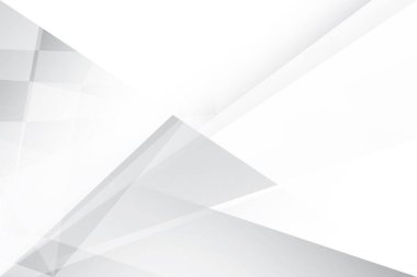 Soyut beyaz ve gri renkli, geometrik şekilli modern tasarım arka planı. Vektör illüstrasyonu.