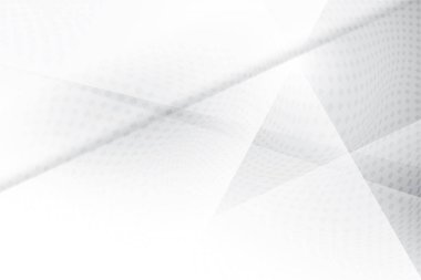 Soyut beyaz ve gri renkli, geometrik şekilli modern tasarım arka planı. Vektör illüstrasyonu.