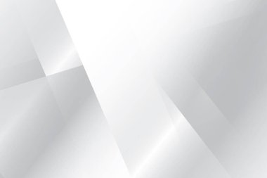 Soyut beyaz ve gri renkli, geometrik şekilli modern tasarım arka planı. Vektör illüstrasyonu.