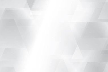 Soyut beyaz ve gri renkli, geometrik şekilli modern tasarım arka planı. Vektör illüstrasyonu.