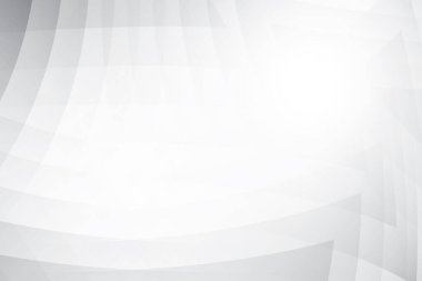 Soyut beyaz ve gri renkli, geometrik şekilli modern tasarım arka planı. Vektör illüstrasyonu.