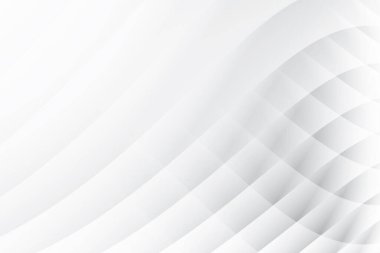 Soyut beyaz ve gri renkli, geometrik şekilli modern tasarım arka planı. Vektör illüstrasyonu.