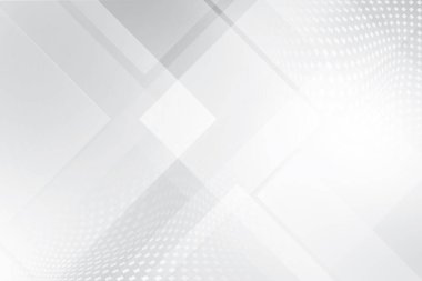 Soyut beyaz ve gri renkli, geometrik şekilli modern tasarım arka planı. Vektör illüstrasyonu.