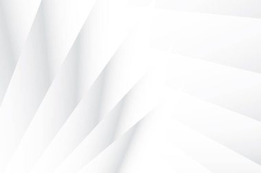 Soyut beyaz ve gri renkli, geometrik şekilli modern tasarım arka planı. Vektör illüstrasyonu.