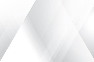Soyut beyaz ve gri renkli, geometrik şekilli modern tasarım arka planı. Vektör illüstrasyonu.