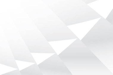 Soyut beyaz ve gri renkli, geometrik şekilli modern tasarım arka planı. Vektör illüstrasyonu.