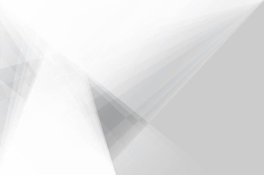 Soyut beyaz ve gri renkli, geometrik şekilli modern tasarım arka planı. Vektör illüstrasyonu.