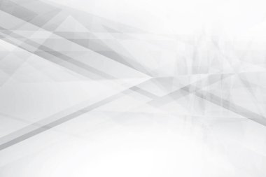 Soyut beyaz ve gri renkli, geometrik şekilli modern tasarım arka planı. Vektör illüstrasyonu.